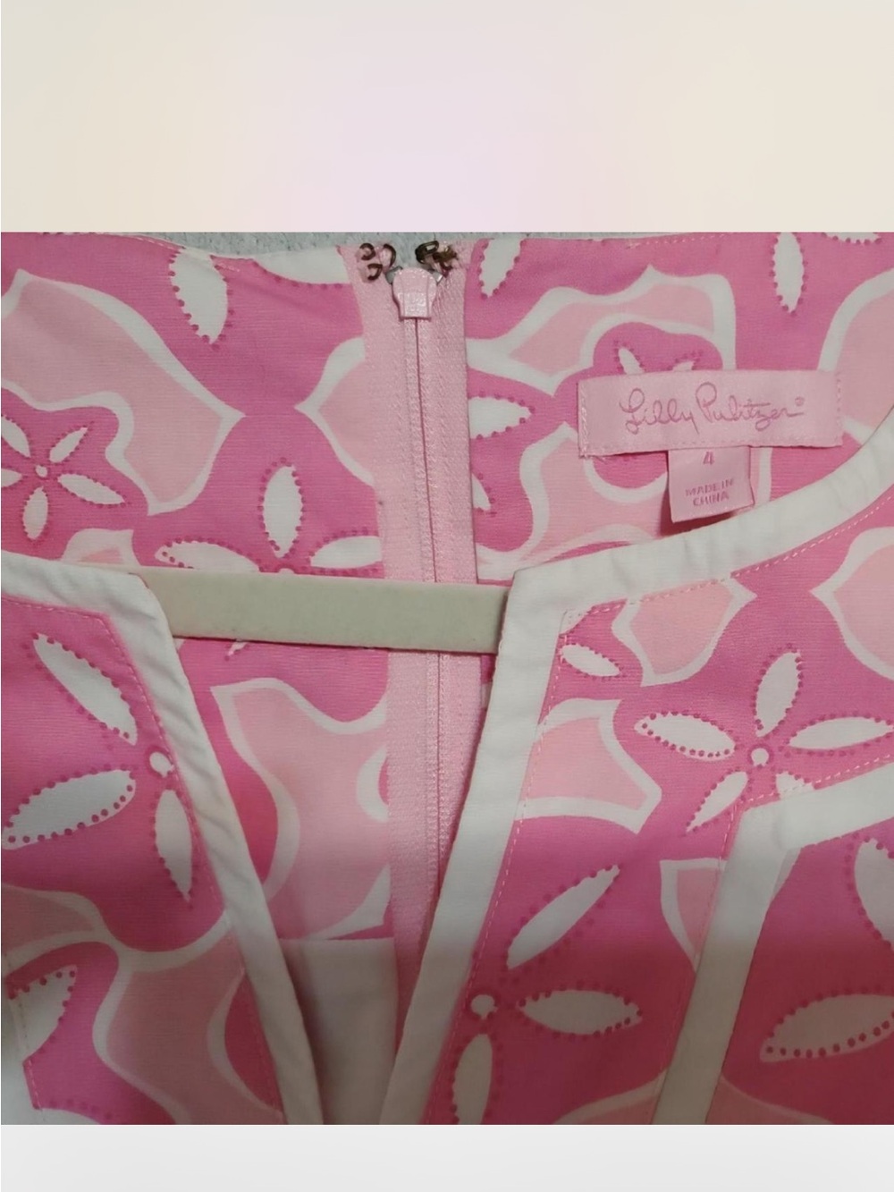 Lilly Pulitzer sz 4 Sleeveless Pink Starfish print Mini Dress ButtonTrim pockets - Picture 9 of 16